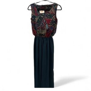 Spencer Alexis Green  Multicolored Sleeveless Jumpsuit size 6